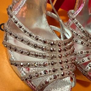 Christian Louboutin Silver Studded Heels